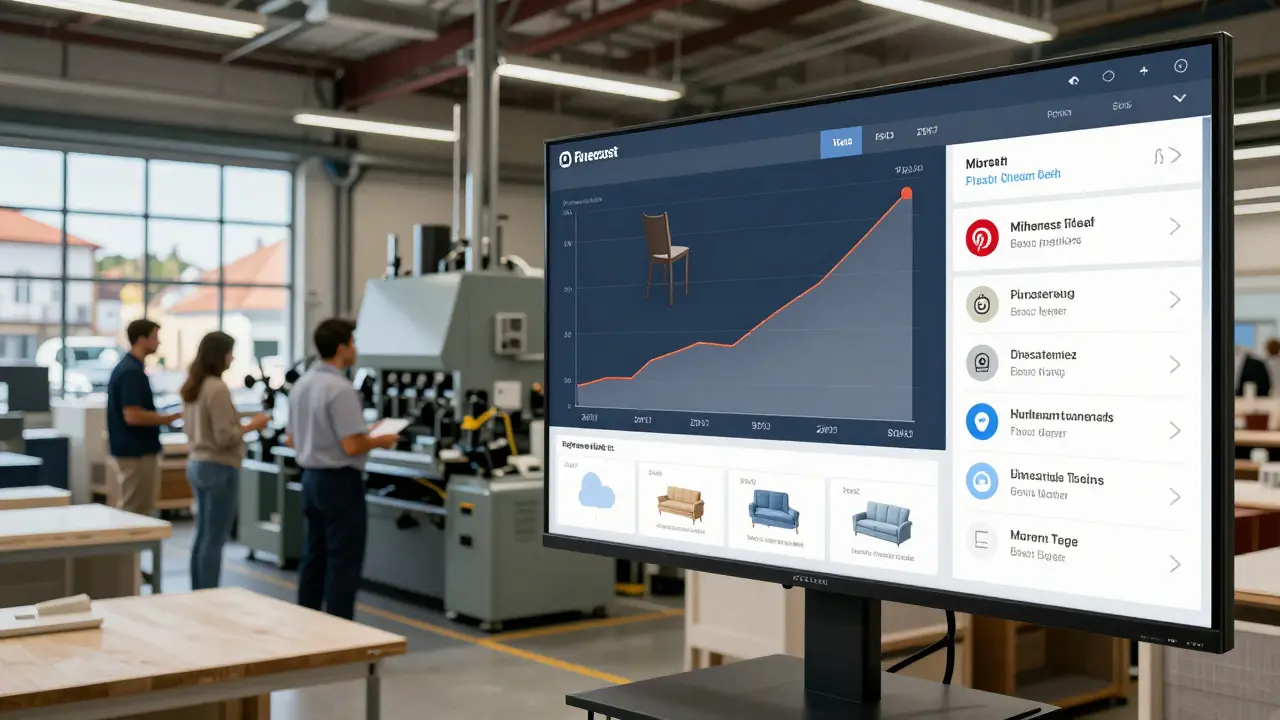 Fábrica de móveis em Viseu usando IA para prever demanda com base em clima, redes sociais e casamentos locais.