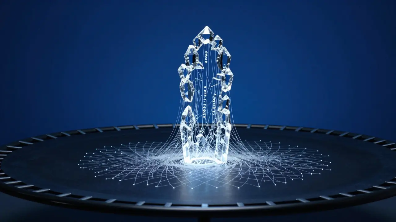 Metáfora visual de testes automatizados como rede de segurança