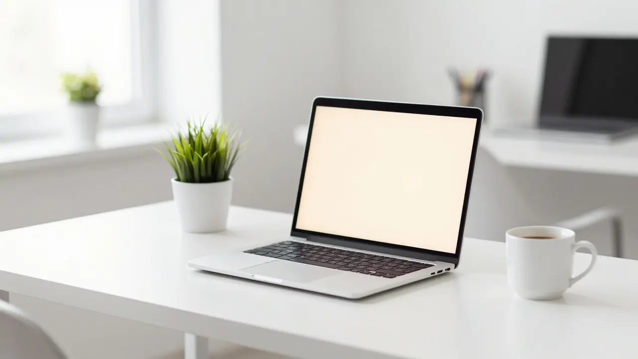 Espaço de trabalho minimalista e limpo para concentração profunda